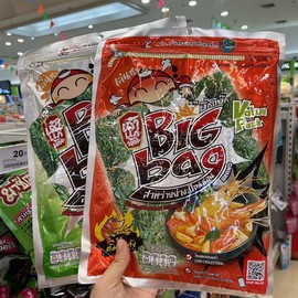 泰国711小老板海苔bigbag烤海苔片大片烤紫菜即食零食10片60g