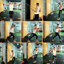 弹力绳健身拉力绳套装男士力量，训练家用运动器材臂力胸肌综合锻炼
