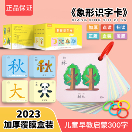 宝宝识字卡片300字幼儿园学龄前儿童早教启蒙象形识字看图认字卡