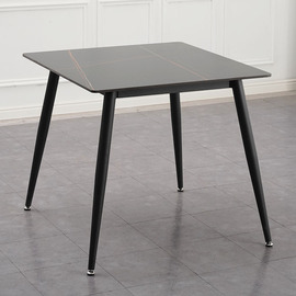 现代简约岩板餐桌正方形四人，吃饭桌子小户型餐桌椅，组合轻奢洽谈桌