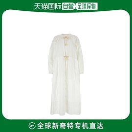 香港直邮Jil Sander 女士白色棉质连衣裙