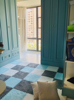 Fluffy foam mat bedroom soft floor rug children crawling diy