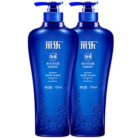 采乐n8香水沐浴露补水滋润沐浴乳，750ml*2留香男女士通用