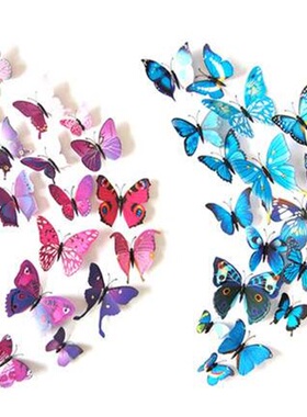 creative beautiful pvc 3d butterfly wall sticker for home de