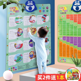 幼儿童有声挂图古诗宝宝，早教唐诗词(唐诗词，)看图识字点读发声墙贴益智玩具