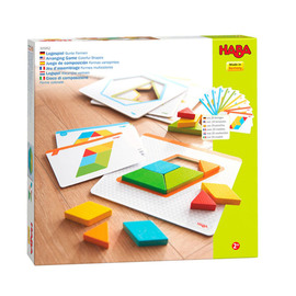 德国haba多彩形状，拼图宝宝木质七巧板，拼板形状组合儿童益智玩具