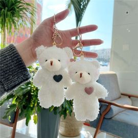 Kawaii 11cm Soft Teddy Bear Keychain Plush Rabbit Pendant Ke