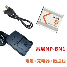 索尼DSC-TX5 T110 TX100 WX7 WX9相机NP-BN1电池+充电器+数据线