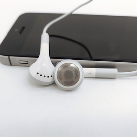 适用于苹果4s耳塞式平头耳机，麦克风线控通话5s，6s老款3.5mm接口