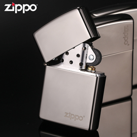 zippo打火机正版黑冰标志150zl定制刻字zppo打火机