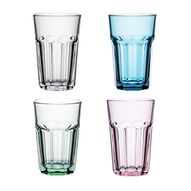 宜家博克尔杯子钢化透明玻璃，蓝粉红绿色水杯茶果汁，啤酒吧热牛奶杯