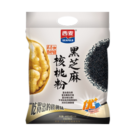 西麦黑芝麻核桃粉600g*1袋即食营养早餐黑芝麻糊