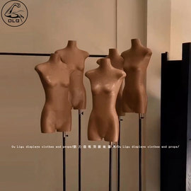 服装店韩版牛皮纸扁平模特假人瘦模特女半身女装橱窗人台模特展示