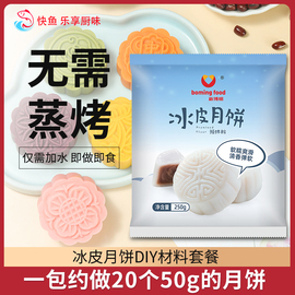 新博明冰皮月饼预拌粉烘焙家用材料全套装免蒸diy自制作月饼专用