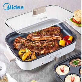 Midea/美的DY3020P201R电煎锅火锅多功能家用加深料理烧烤锅煎锅