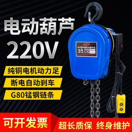 环链电动葫芦220v1吨2吨3吨5吨家用电动葫芦，220v倒链起重提升机