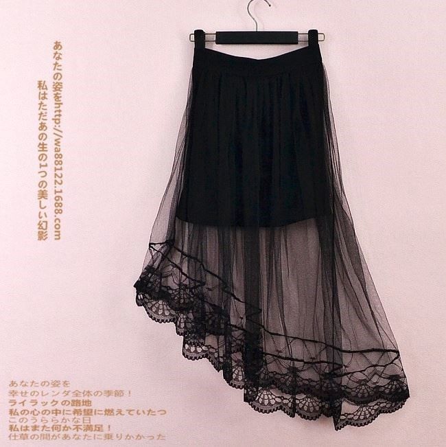 2018新款网纱裙子中长裙沙沙半截下半身莎莎群夏天女春秋学生㈡。|msdalam kategori Butik wanita / wanita, skirt - dari Buy2taobao.com untuk memberikan perkhidmatan ejen Taobao profesional membeli