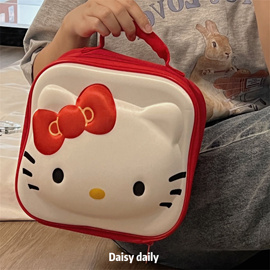 hellokitty卡通手提化妆包女便携外出大容量，旅行可爱洗漱品收纳箱