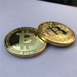 bitcoin金币btc外国币，比特b美元世界钱币，美国纪念币硬币礼物送人