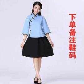 民国学生装女五四青年装，民国风女装中山装，班服舞台表演合唱服装