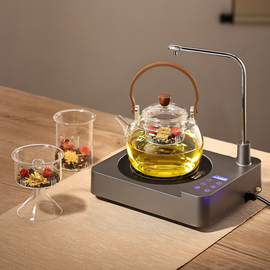 福也全自动上水电热，烧水壶泡茶专用抽水煮茶器，玻璃壶一体茶具套装