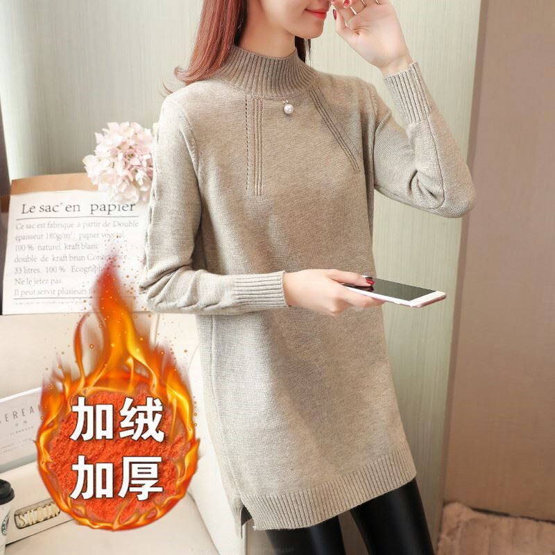 针织衫女人好看柔软中款简单高中生冬季加肥加大码加厚加绒女毛衣|msdalam kategori Butik wanita / wanita, sweater - dari Buy2taobao.com untuk memberikan perkhidmatan ejen Taobao profesional membeli