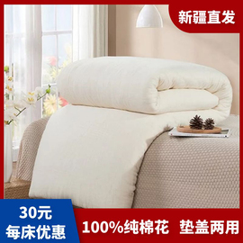新疆长绒棉被纯棉花被子，被芯棉絮垫被，2x2.3米双人8斤1.5x2米单人