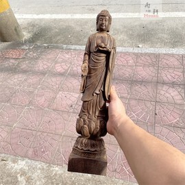 越南沉香木雕大日如来佛祖摆件释迦摩尼佛像，红木工艺品居家摆设