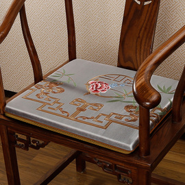 红木沙发坐垫茶椅垫刺绣实木，椅子坐垫靠背，太师椅餐椅圈椅防滑椅垫