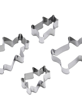 4pcs bear shape stainless steel cookie cutter biscuit jelly
