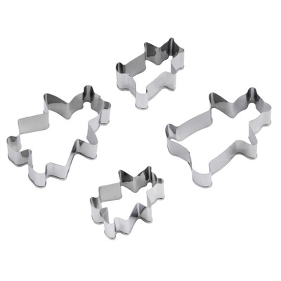 4pcs bear shape stainless steel cookie cutter biscuit jelly