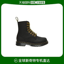 欧洲直邮DR. MARTENS 女士黑色皮革高邦8孔马丁靴