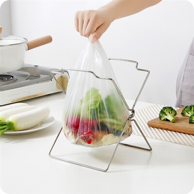 trash bag rack fold can hang ash-bin garbage waste