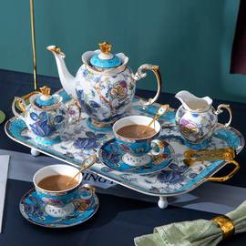 咖啡杯骨瓷家用欧式下午茶具套装家用咖啡杯壶水具花茶杯带勺陶瓷