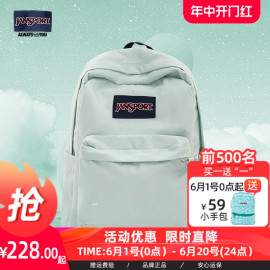 jansport24年青漾初雪烟，灰白女高学生，书包双肩背包4que