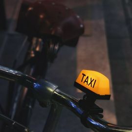 小布自行车taxi灯车灯电动车装饰小配件摩的灯摩托车的士头盔电瓶