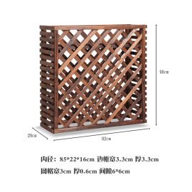 促碳化防腐木栅栏网格花架 户外实木质阳台花槽隔断 餐厅围栏花厂