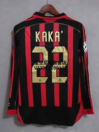 ac米兰͌06-07主场长袖足球，服acmilan0607kakamaldinijersey