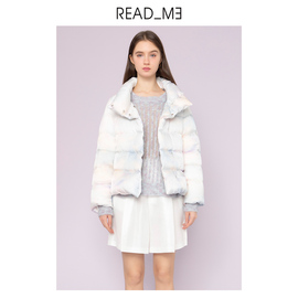 readme星空冬装女士羽绒服，立领时尚加厚保暖短款d61426299