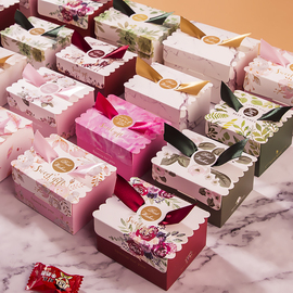 2020结婚喜糖盒森系欧式创意，婚礼个性糖果，礼盒装粉色纸盒空