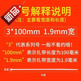 电脑扎线带厘米自锁式尼龙扎带3*10j0mm长10小号电线捆绑束线带