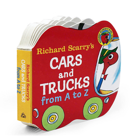 英文原版绘本读物 字母书Richard Scarry's Cars and Trucks from A to Z 入门纸板书斯凯瑞小卡车字母 0-3岁宝宝单词学习词典