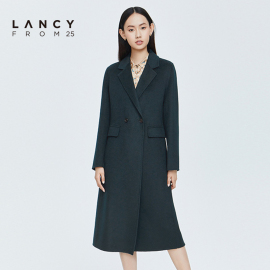 lancy悦朗姿羊毛大衣女2022冬季中长款高级通勤外套显瘦女