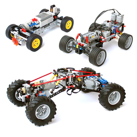 兼容乐高电动遥控攀爬行车模型发动机，马达moc差速器齿轮积木玩具