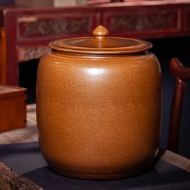 景德镇陶瓷米缸油缸面粉桶带盖家用203050斤防潮防虫密封储水罐