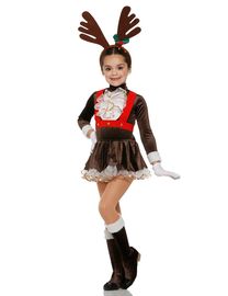 幼儿儿童圣诞演出服舞蹈服蓬蓬裙麋鹿小鹿男女童芮其儿