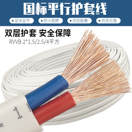 国标二芯护套线电线电缆线，1.52.54平方防冻防水电源线家用软线