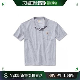 韩国直邮Carhartt T恤 CARHART POLO 短袖T恤 浅灰色/短袖/K570