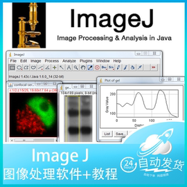 新版image j FIJI图像处理软件win mac灰度分析荧光计数ImageJ