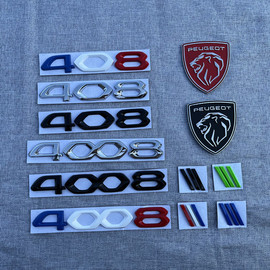 新标致(新标致)408黑武士车标贴新308改装专用数字，标标志狮爪饰条贴配件